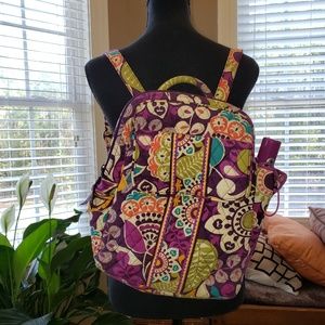 Vera Bradley Plum Crazy Backpack (with Umbrella)